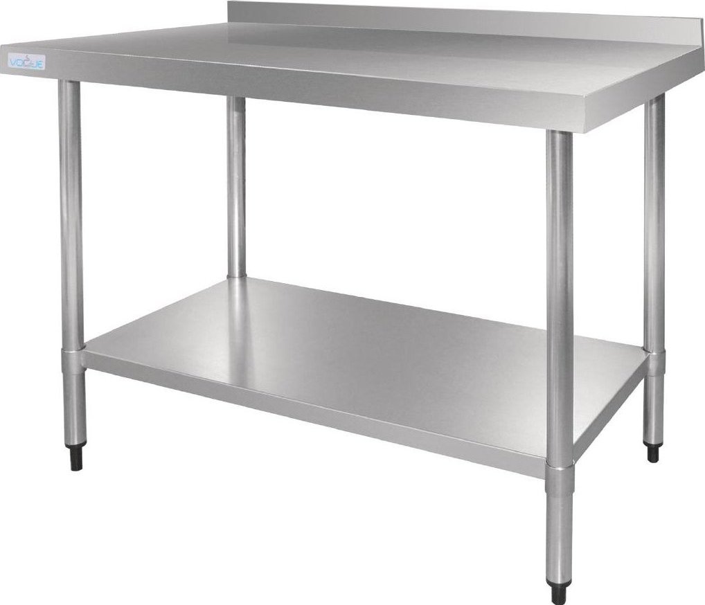 Stainless steel table with on sale sink and drawers